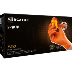 MERCATOR gogrip pomarańczowe rękawice nitrylowe L / 1 para